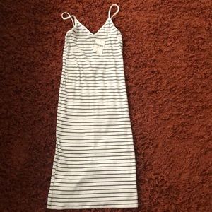 White striped midi dress brand new